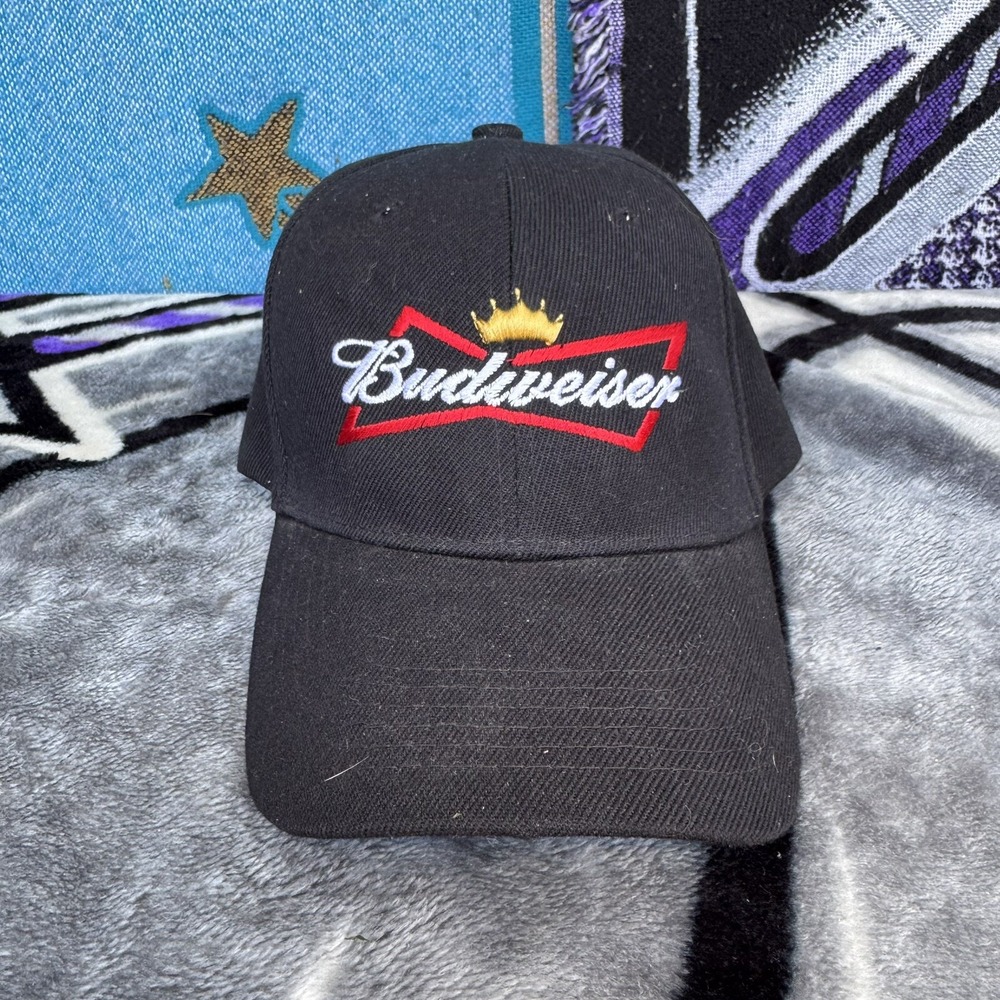 Budweiser Hat Adjustable Hat Cap Beer Brewery‎ Black Snapback